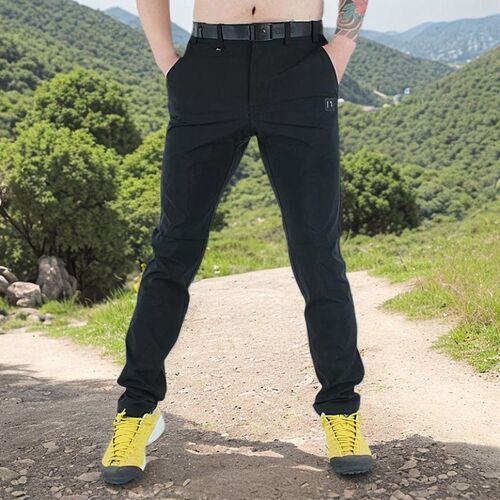 夏季薄款c户外防水速干裤男士快干透气修身徒步登山裤休闲长裤纯