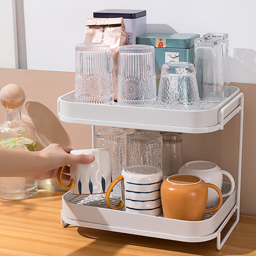 杯架子置物架放水杯茶杯茶具玻璃杯子收纳桌面分层托盘Y沥水盒神