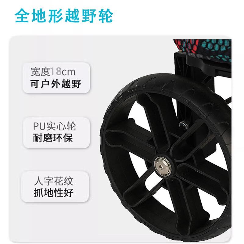 买菜小拉车家用老人超市菜场轻便C折叠静音购物车推车大容量爬楼