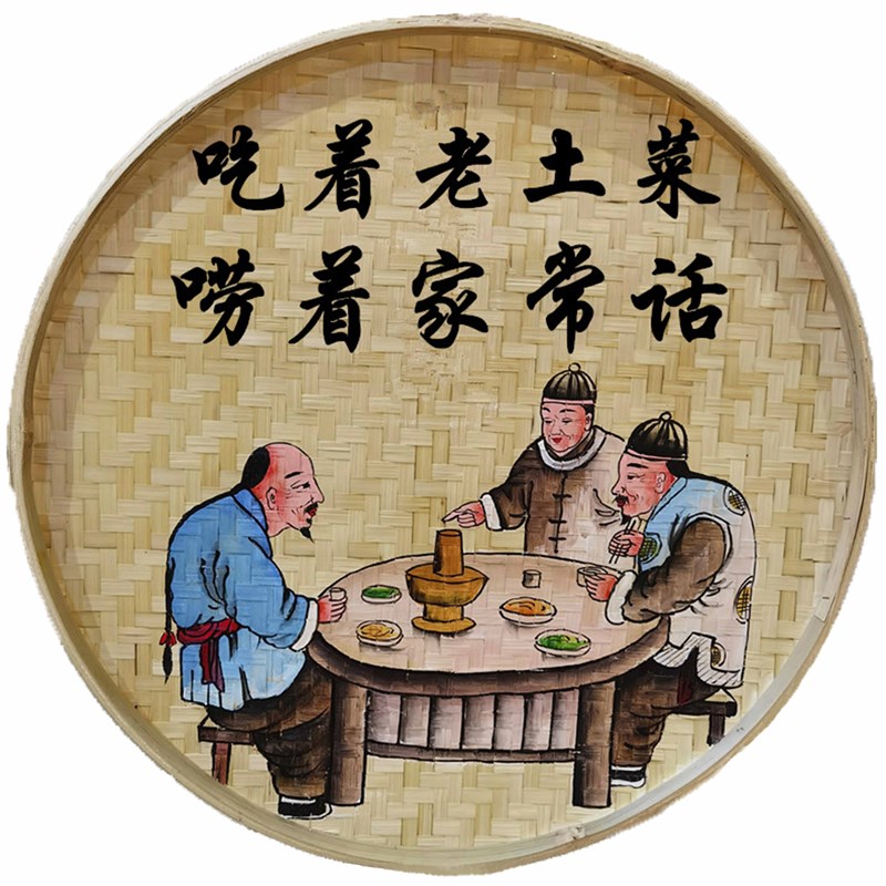 手绘新款人物无框画m墙农家乐餐厅餐馆饭店墙上装饰画创意挂件挂图片