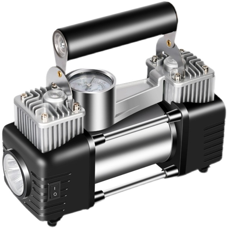 车载充气泵150jW打气泵80缸汽车小轿车多功能自动充停双缸高压轮