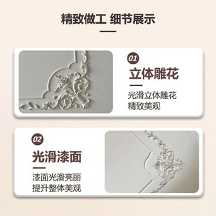 法式 饰造型边框线棚顶雕花组合仿石膏可刷漆 PU角花天花k吊顶装