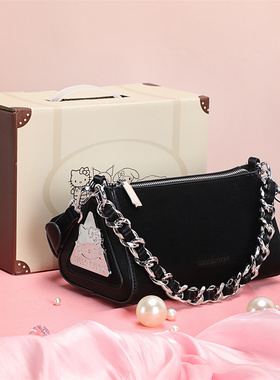 麦斯卡hellokitty联名包包女2026新款斜挎手提单肩时尚可爱三角包