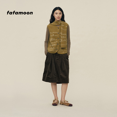 【2026早春胶囊系列】fafamoon设计师品牌 嵌花图案V领针织马甲