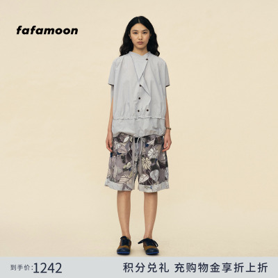 【2026夏季新品】fafamoon设计师品牌 小立领坎肩上衣
