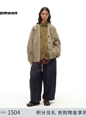 【2025秋冬新品】fafamoon设计师品牌 女士轻量尼龙九分棉裤