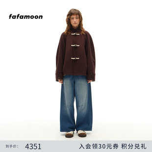 女士牛角扣羊毛短大衣 fafamoon设计师品牌 2025秋冬新品