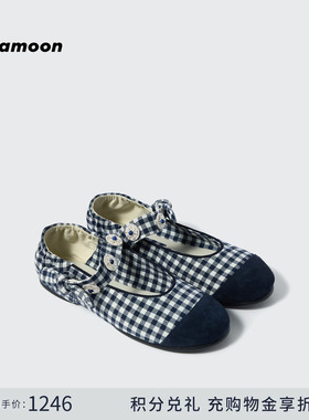 【2025秋冬新品】fafamoon设计师品牌 复古大丽花装饰玛丽珍鞋女