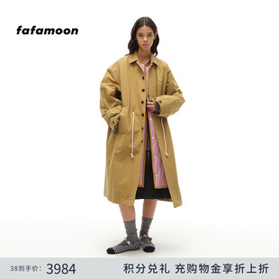【2025秋冬新品】fafamoon设计师品牌女内胆可脱卸2件套风衣棉服