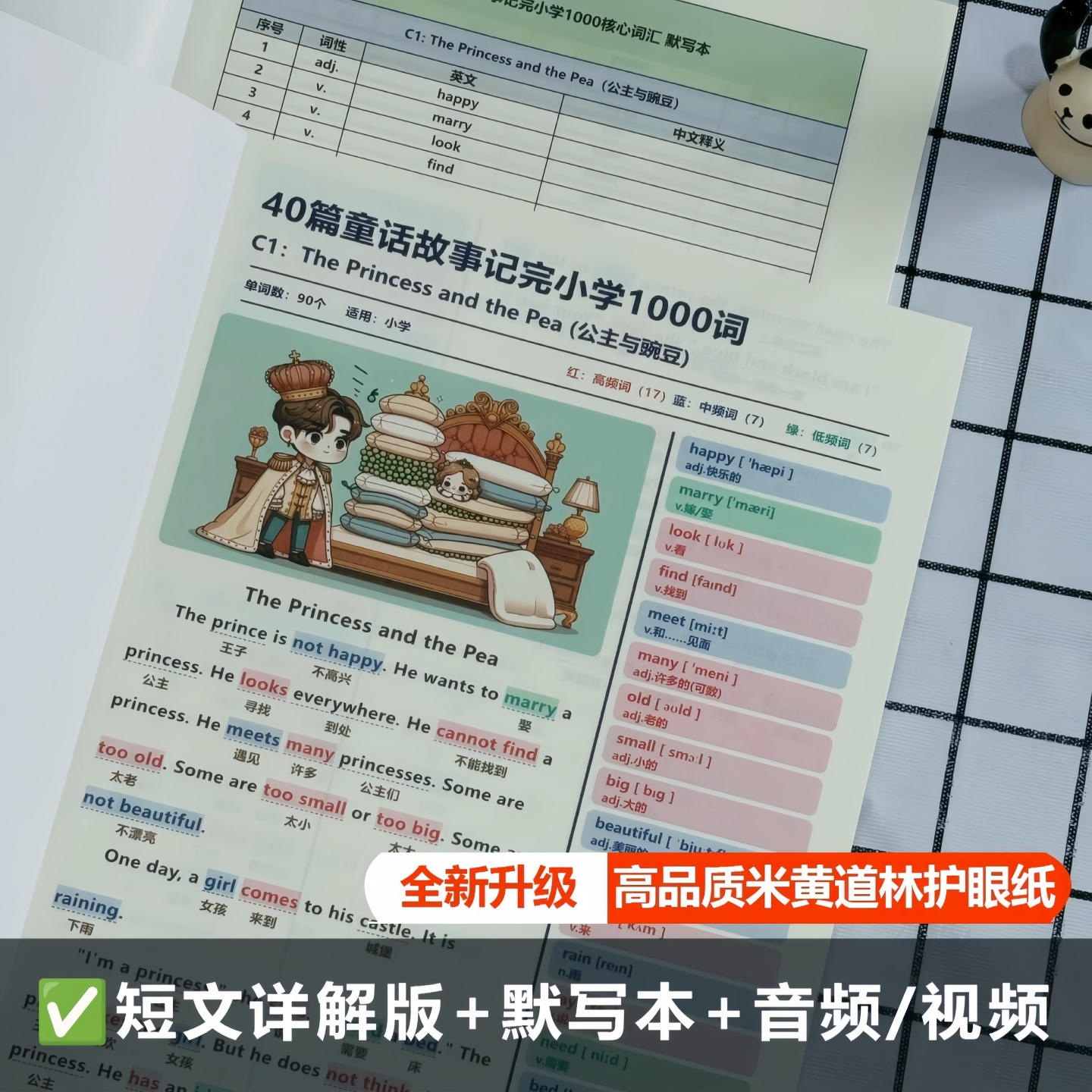 2025新版40篇童话故事记完小学英语1000词赠送配套视频配套音频