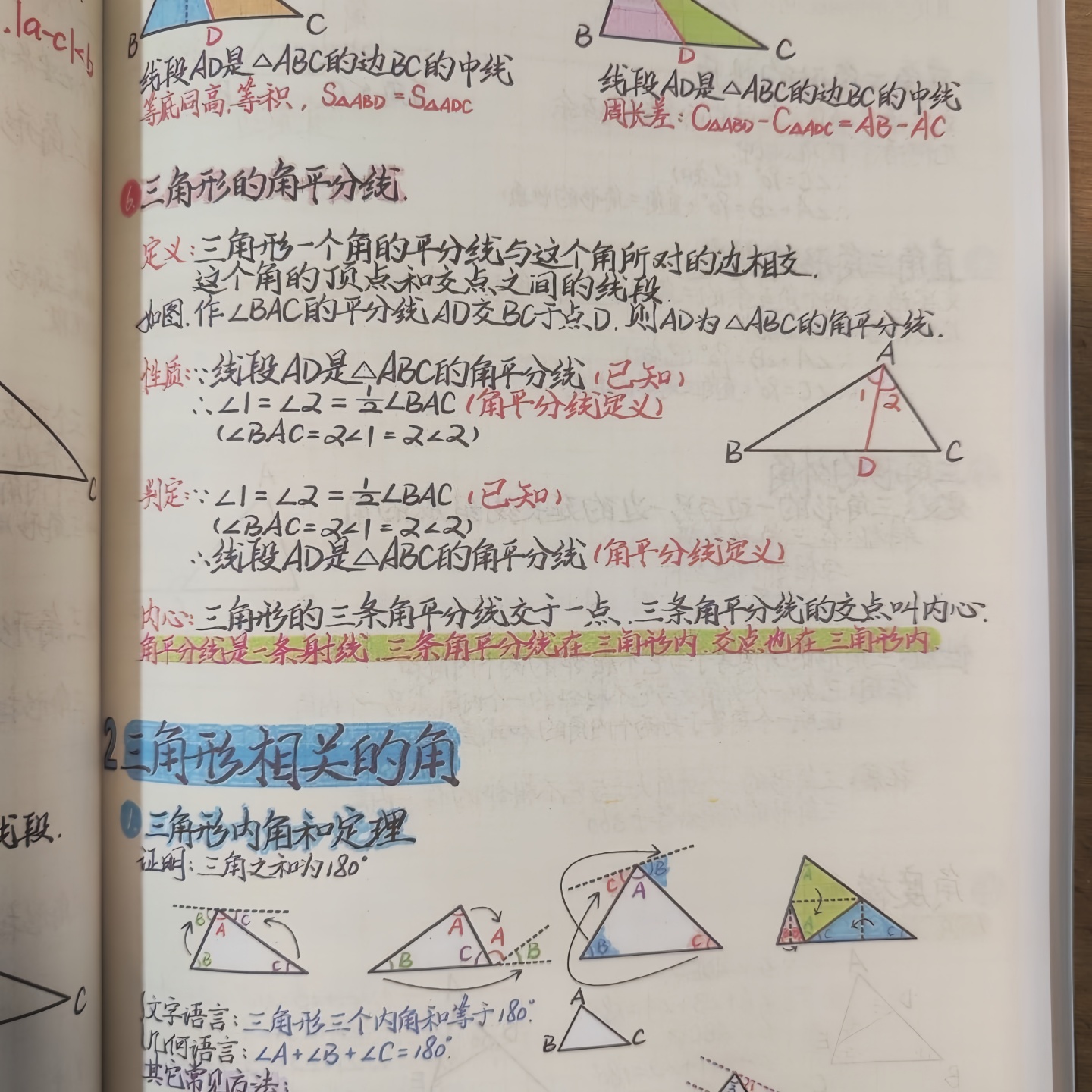 初中重点难点梳理名师手绘彩图有理数几何方程函数勾股定理笔记本