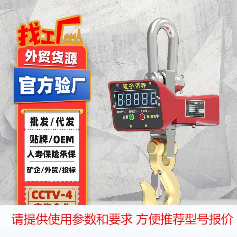 定制1t2t3t5t10t50吨电子吊钩秤 直视高精度线打印货钩秤电子吊秤