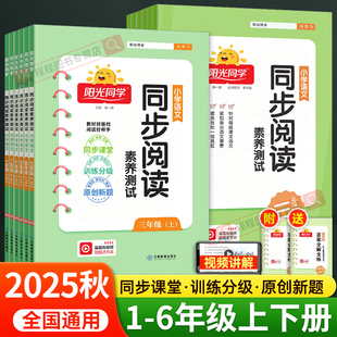 2025新版 小学语文阅读理解专项训练题书每日一练同步拓展阅读课外练习册 阳光同学同步阅读素养测试一二三四五六年级上册下册人教版