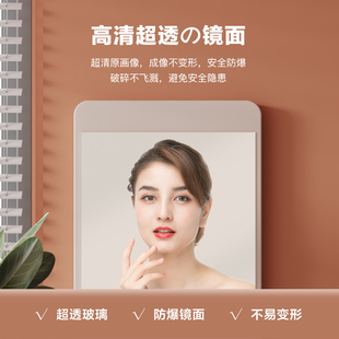 隐形穿衣镜推拉关闭隐藏全身镜子贴墙可遮挡壁挂洞洞板玄关试衣镜