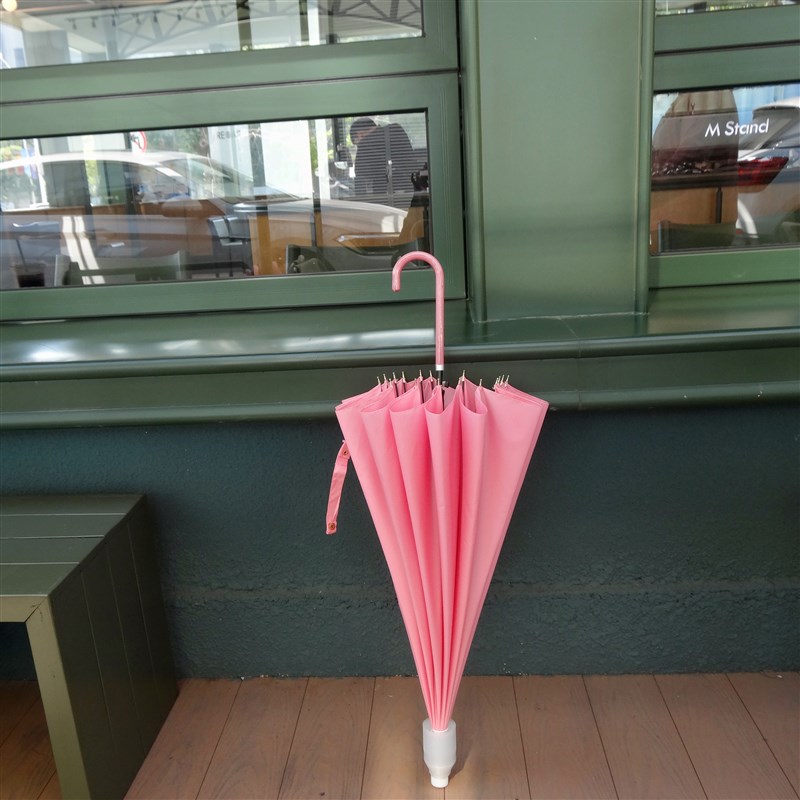 雨伞长柄16骨直杆弯把防水套加厚自动晴雨两用黑胶防晒伞