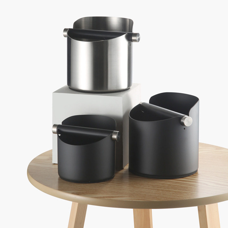 半自动咖啡机迷你粉渣桶敲渣盒 圆形咖啡渣收纳渣粉桶耐摔粉渣盒