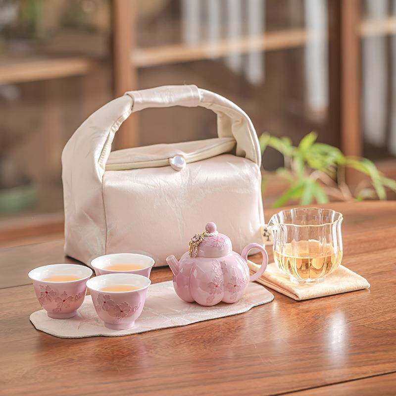 旅行茶具一壶两杯收纳包户外便携收纳袋茶事包茶道配件干泡壶承粉