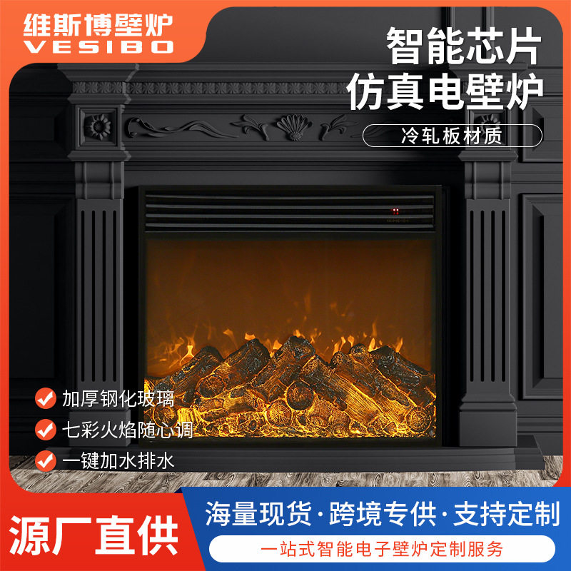 欧式仿真电子壁炉上出风装饰