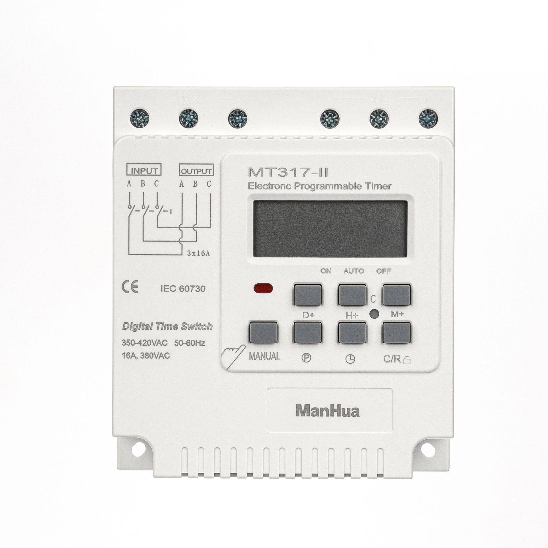 孟华 MT-317II 电子可编程定时器 50-60Hz 16A 380VAC
