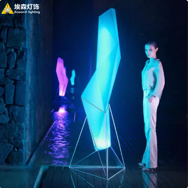 户外创意石头发光落地灯