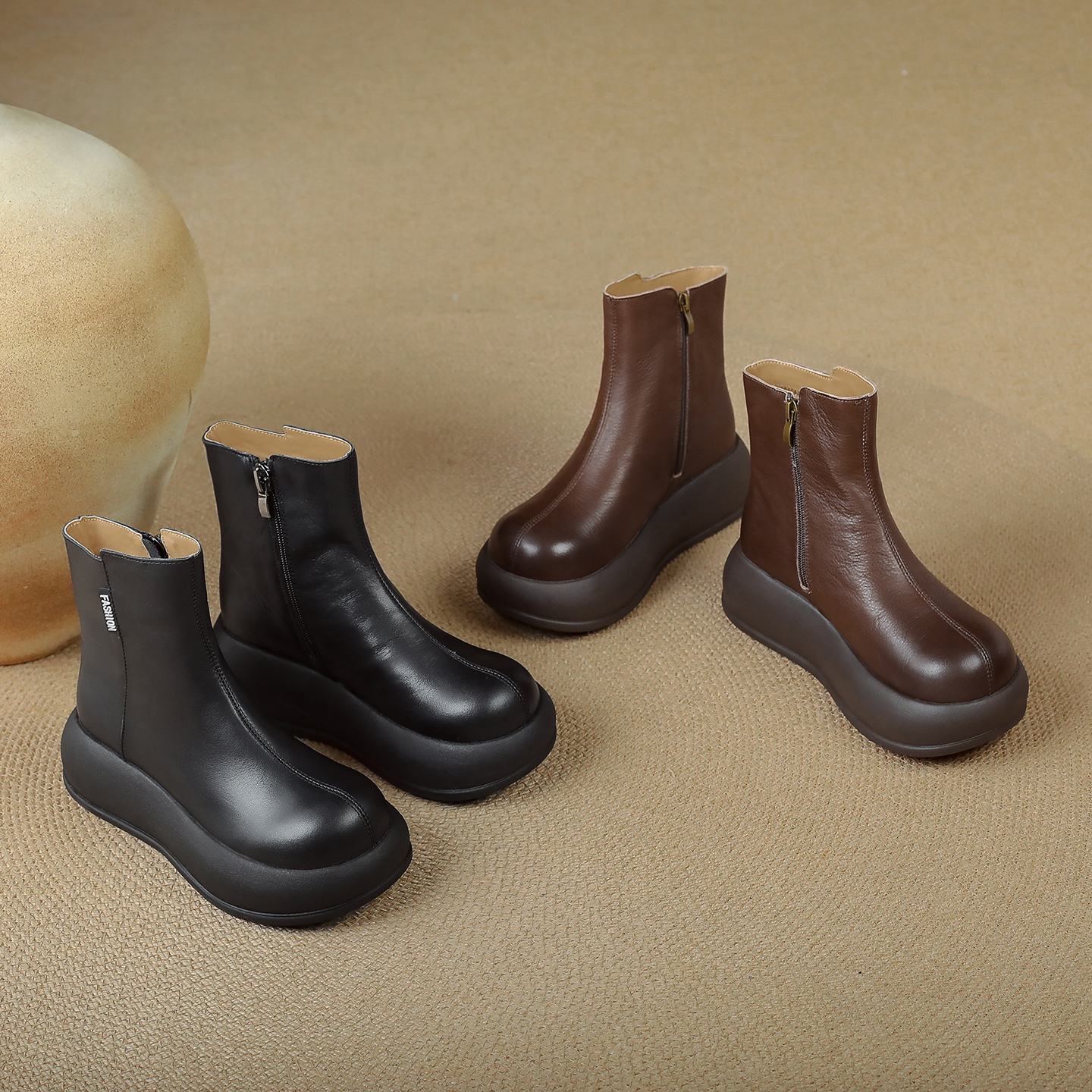 轻！厚！软！加绒简约切尔西靴