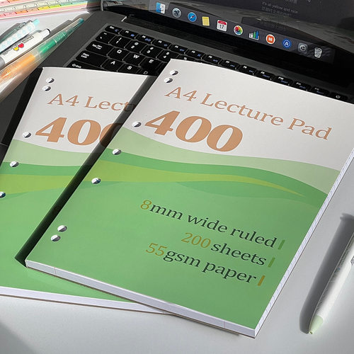 58g400页薄脆本大学生专用考研高颜值加厚可撕活页笔记本子草稿纸