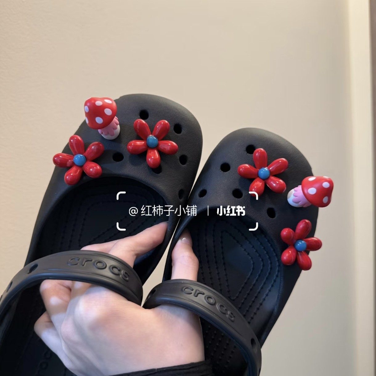 花菇仔芭蕾舞鞋洞洞鞋鞋花可爱女生装饰配饰适配crocs卡扣配件diy