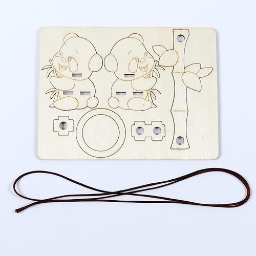 小学生科技小制作DIY自制实验器材小熊爬绳摩擦力教具staem材SE68