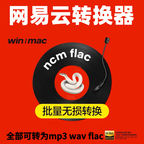 网易云ncm 转mp3  flac网易云音频格式转换器电脑音乐软件