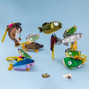 绝不空军海洋小鱼毛绒公仔挂件鲈鱼浪里白条鳜鱼玩偶包挂饰钥匙扣