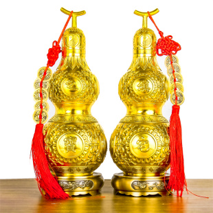 纯铜八卦葫芦摆件开口葫芦客厅装 酒水 饰螺丝口五六帝钱小葫芦可装