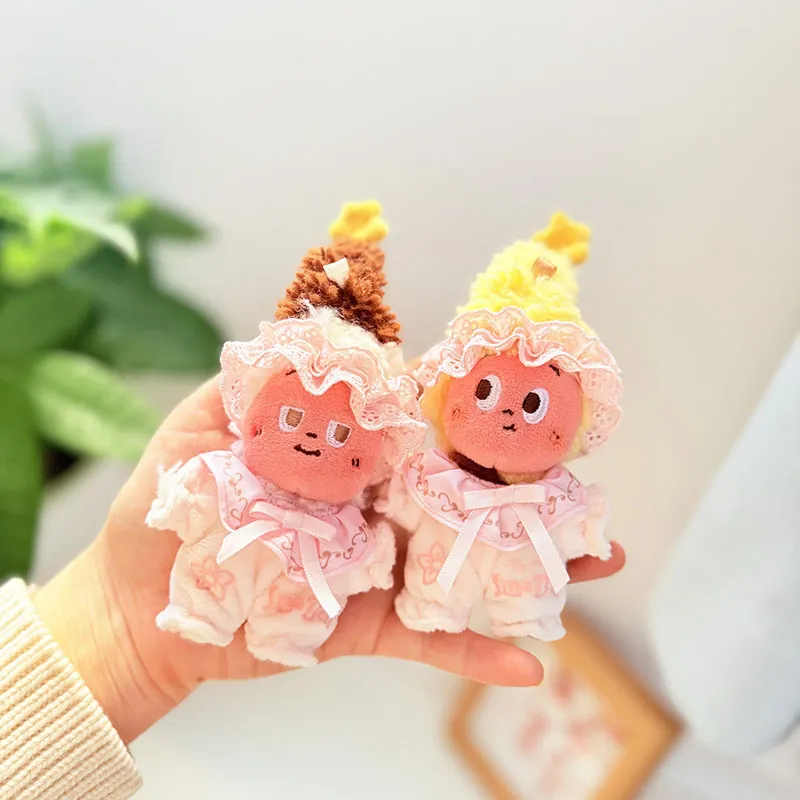 仅娃衣】10厘米mini迷你星星人小饼干系列毛绒挂件衣服粉发带睡衣