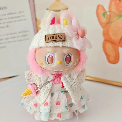 一二三代前方高能拉布布labubu3.0忠诚盲盒毛绒搪胶挂件娃衣着替