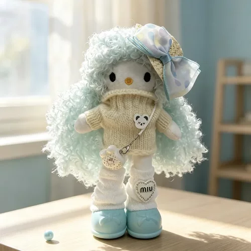 新款长腿kt挂件毛绒玩具长腿猫毛绒包包挂件hellokitty小挂件现货