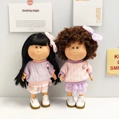 纱裙娃衣套装 西班牙Mia土豆娃娃衣服24厘米mia公仔换装 粉紫针织衫