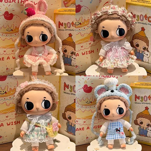 Nyota塔塔娃衣小小瞬间碎花裙子手工钩织衣服帽子发带装饰着替