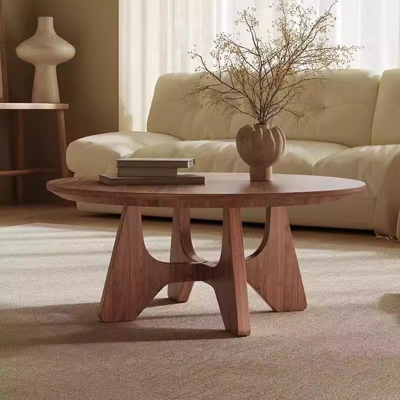 新中式实木茶几小户型客厅家用原木风新款茶几简约现代阳台茶桌