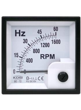 指针式频率+转速表BE-72DC10V60Hz+1600RPM电压输入0-10V