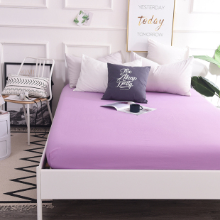 薄 15K0x190床笠单件纯棉夏季 2米200x220床浅蓝色天蓝床罩90 135