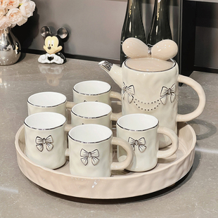 高级感轻奢水杯茶杯家用套装客厅招待客人喝水杯子茶具Z杯具高颜