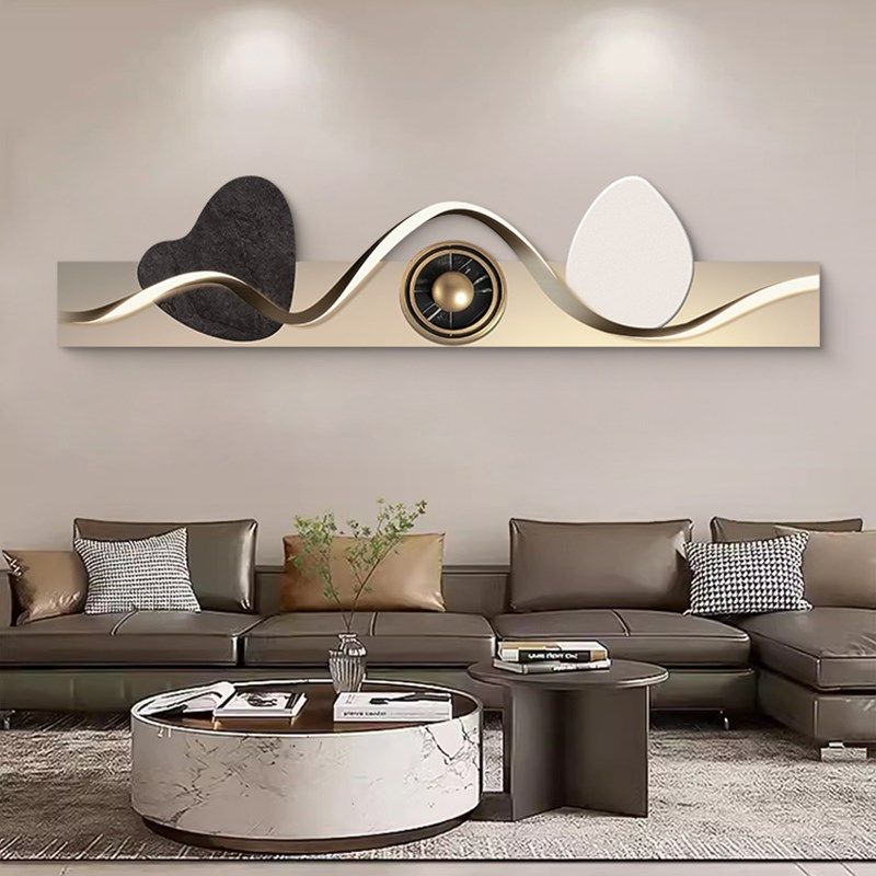 细长石来运转客厅装饰画轻奢风抽A象创意沙发背景挂画床头发光壁,家居饰品,氛围画/灯画,淘宝优惠券,粉丝福利购,淘宝优惠卷