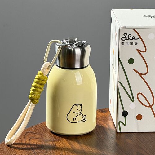 小胖丁保温d水杯女生儿童随行杯礼物可爱便携夏天高颜值不锈钢杯