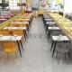 员工公司工厂食堂岩板桌椅w组合学校饭厅奶茶小吃快餐店商用餐桌