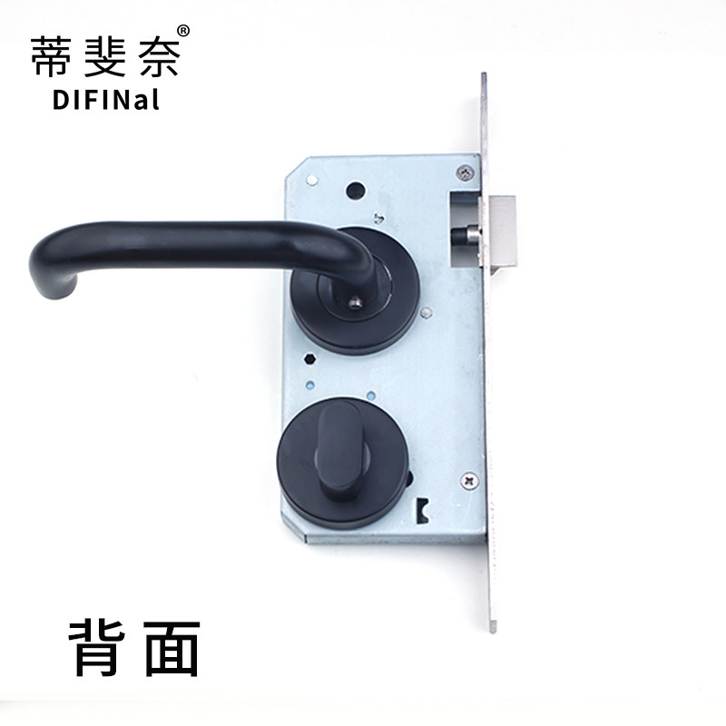 304不a锈钢黑色公共卫生间隔断执手红绿指示锁洗手间厕所防火门锁