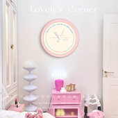 奶油风卧室钟表装 饰画客厅u餐厅免打孔艺术挂钟创意静音时钟挂画