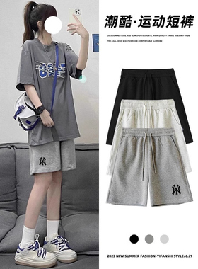 【官网一折专区】奥莱正品夏季韩版休闲直筒大码五分女运动裤短裤