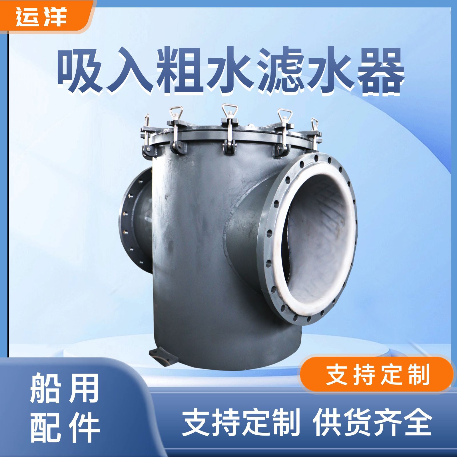 船用不锈钢法兰吸入粗水滤器