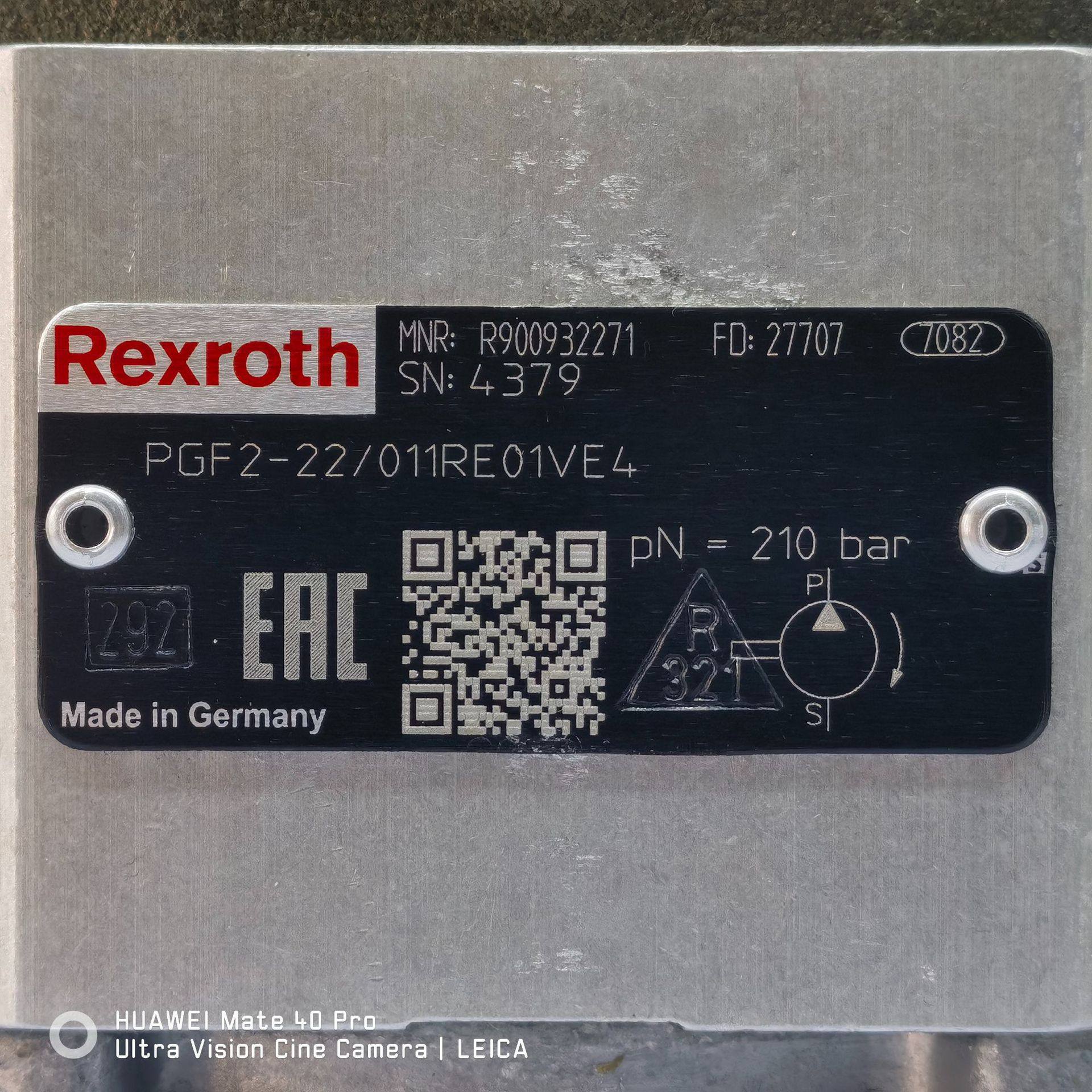R900932271  PGF2-22/011RE01VE4 # Rexroth齿轮泵