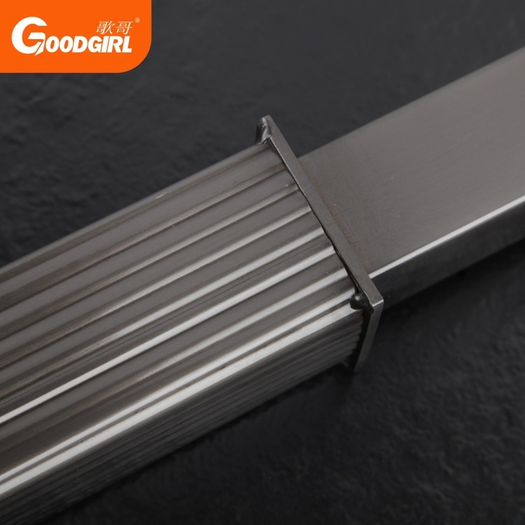 不锈钢玻璃门拉手直纹方管对装金色哑黑色大门拉手酒店中式木门把