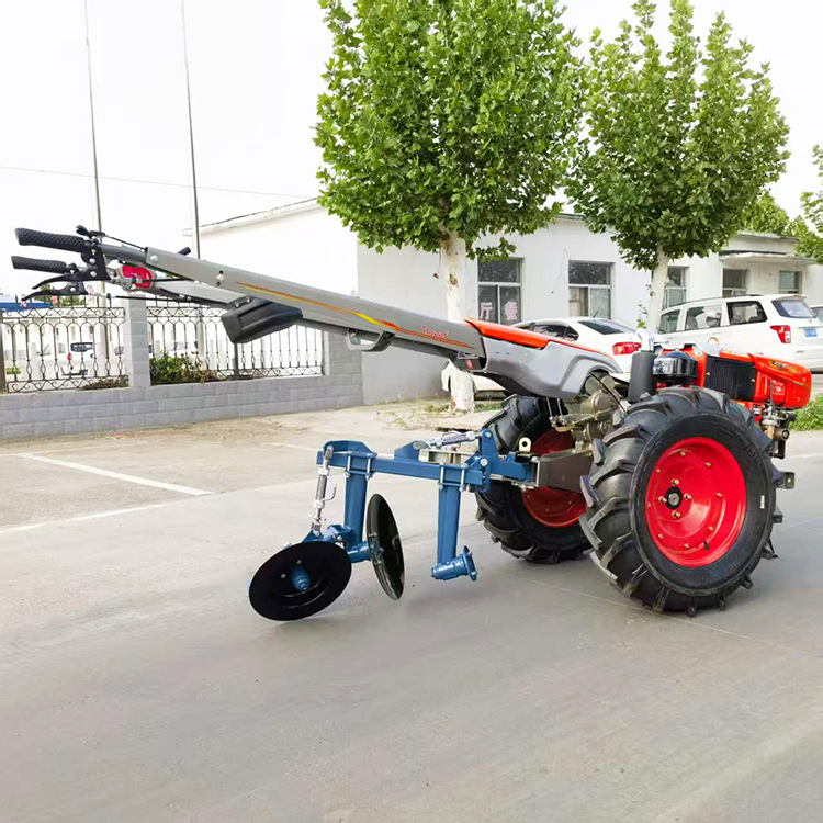 非洲农用长手把手扶车12.5HP14HP发动机手扶拖拉机旋耕机水旱两用